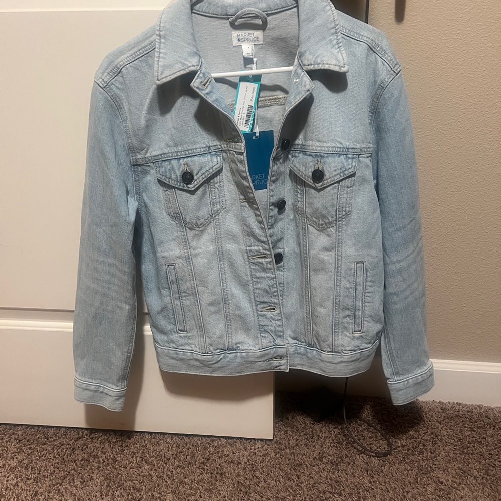 Market & Spruce Light Blue Jean Jacket